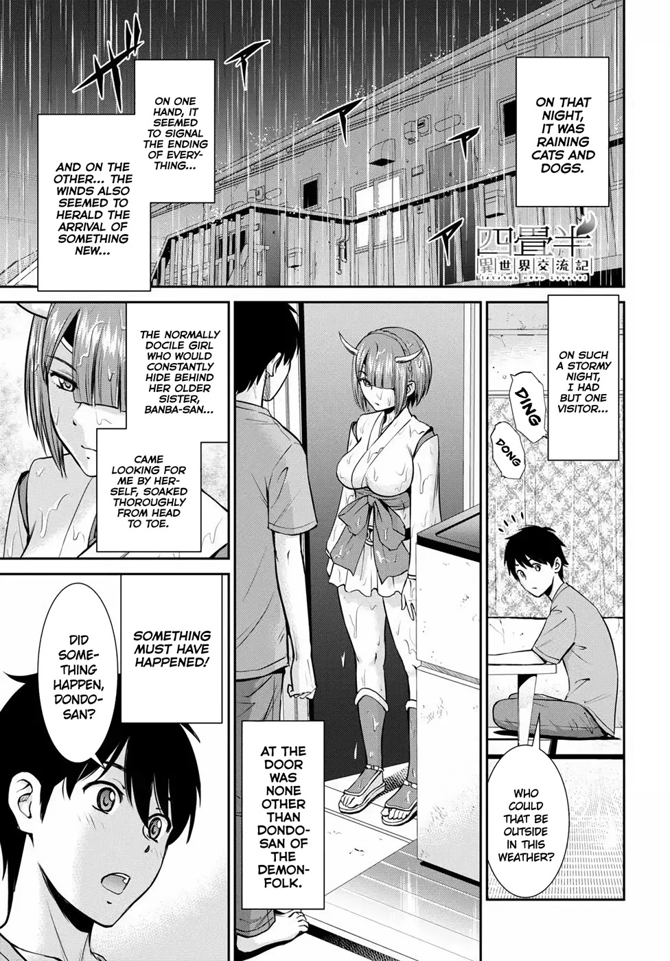 4.5 Tatami Mat Alternate World Cultural Exchange Chronicles Chapter 11 page 1 - Chapter 11: The Big Tree, The Hot Spring & The Demonfolk Bride