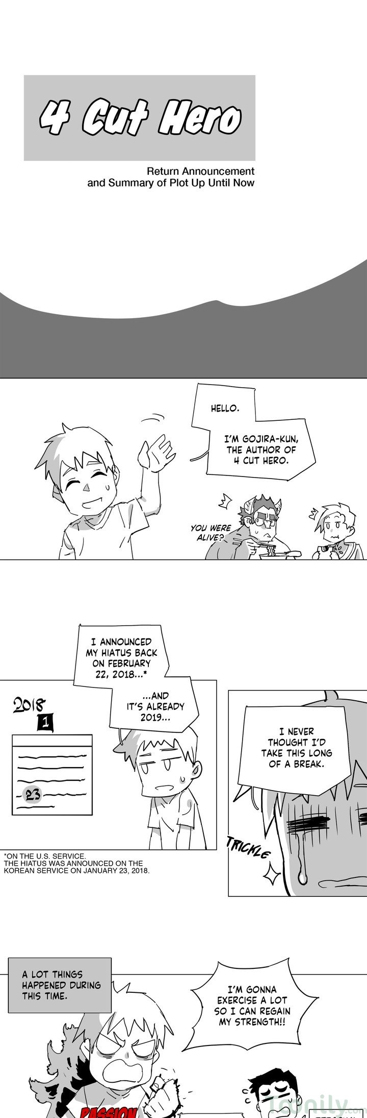 4 Cut Hero Chapter 132.5 page 1 - Chapter 132.5: Summary of Plot