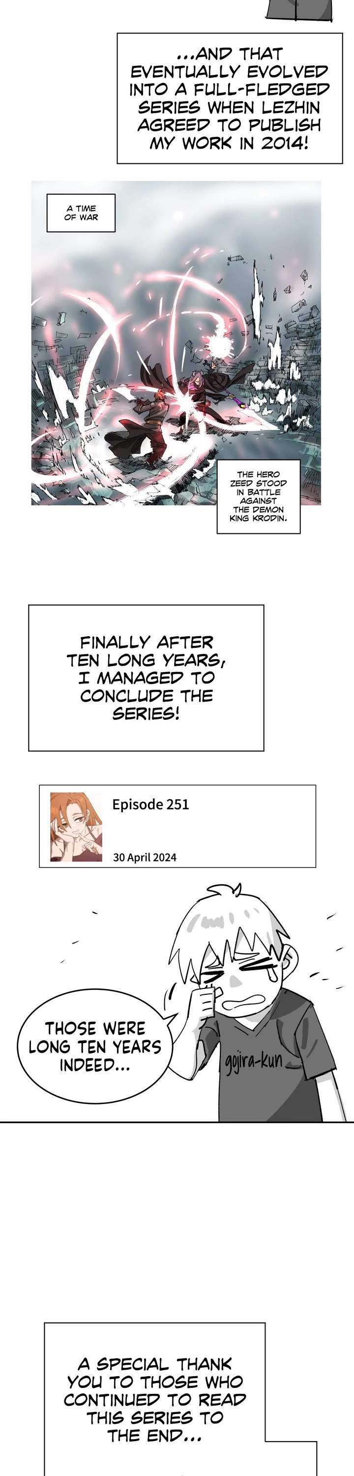 4 Cut Hero Chapter 251.5 page 2 - Chapter 251.5: Afterword