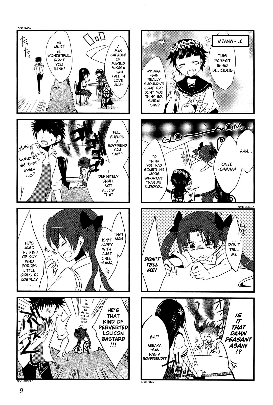 4-koma Koushiki Anthology - Toaru Kagaku no Railgun x Toaru Majutsu no Index Chapter 1 page 11 - Chapter 1: In de Railgun