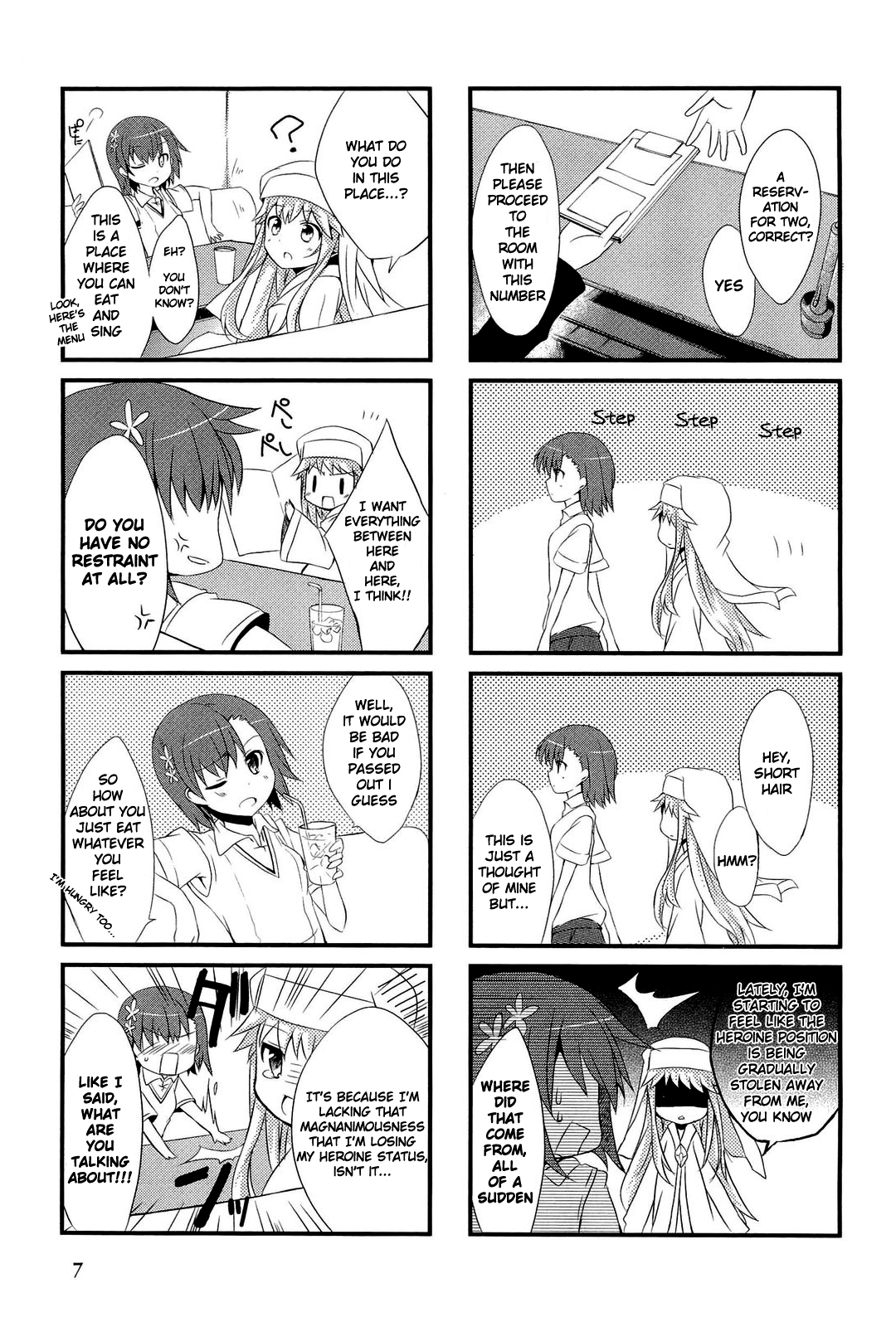 4-koma Koushiki Anthology - Toaru Kagaku no Railgun x Toaru Majutsu no Index Chapter 1 page 9 - Chapter 1: In de Railgun