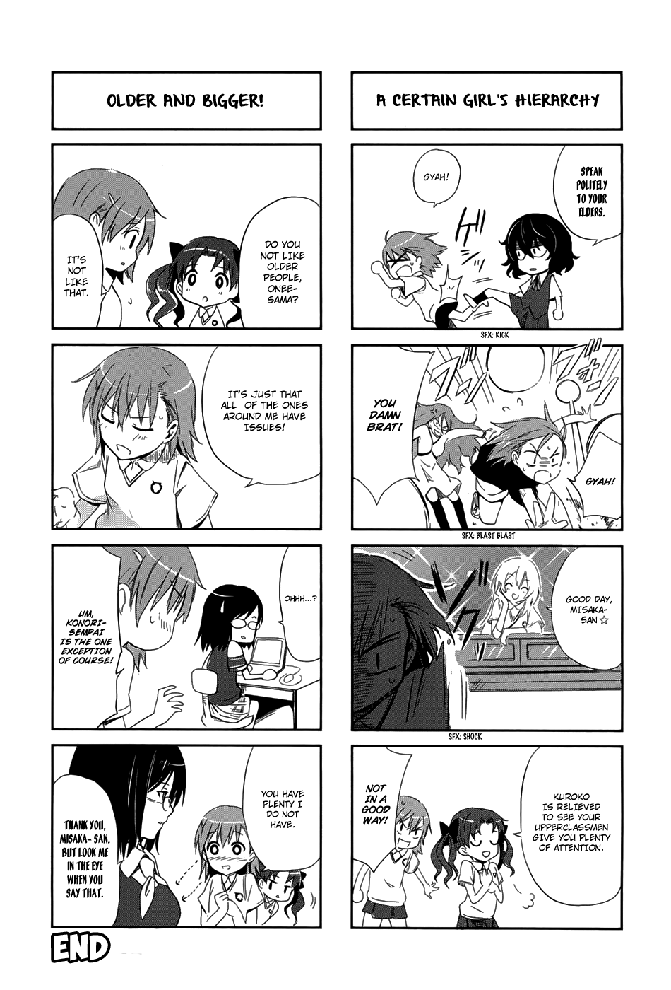 4-koma Koushiki Anthology - Toaru Kagaku no Railgun x Toaru Majutsu no Index Chapter 11 page 10 - Chapter 11: Biri Birhythm