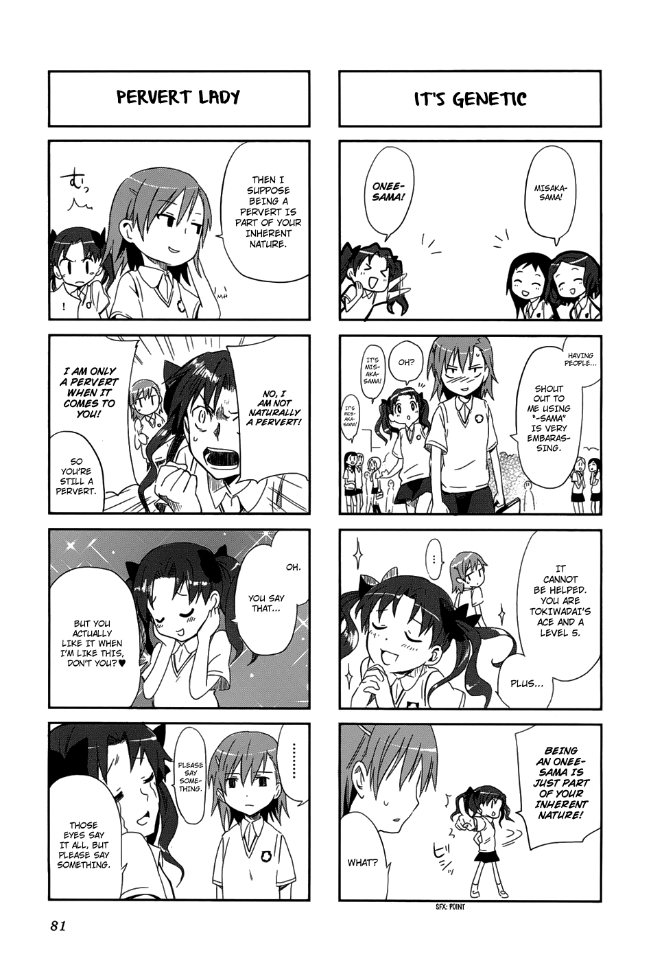 4-koma Koushiki Anthology - Toaru Kagaku no Railgun x Toaru Majutsu no Index Chapter 11 page 8 - Chapter 11: Biri Birhythm