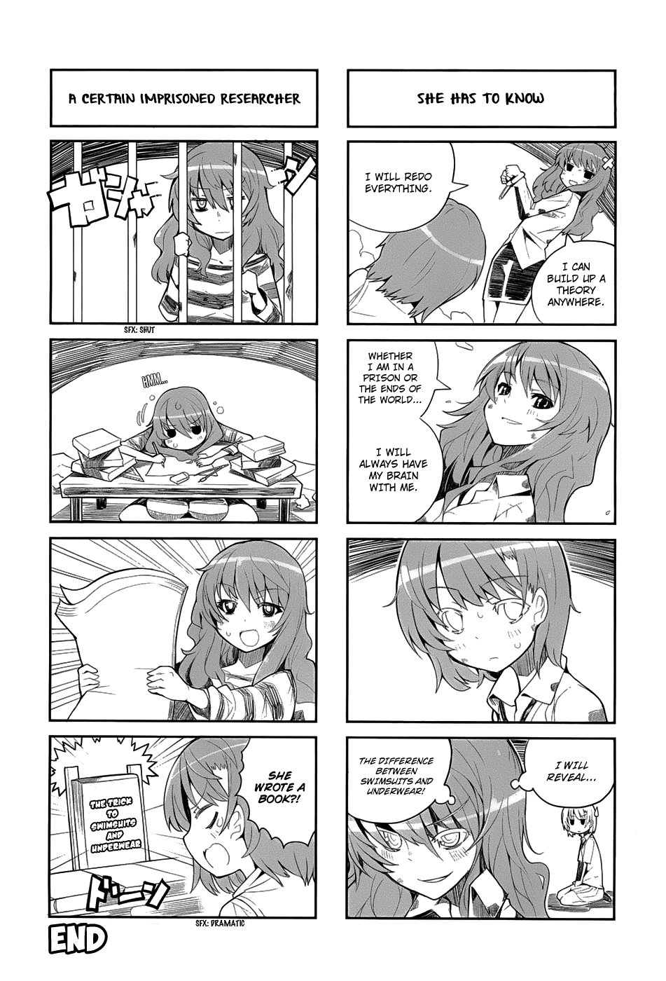 4-koma Koushiki Anthology - Toaru Kagaku no Railgun x Toaru Majutsu no Index Chapter 12 page 10 - Chapter 12: Kiyama Harumi's Unscientific Delusions