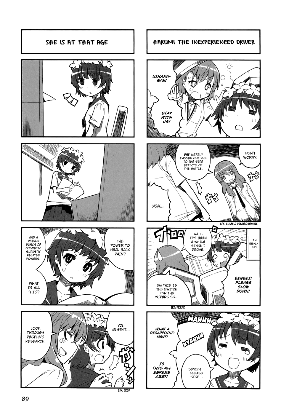 4-koma Koushiki Anthology - Toaru Kagaku no Railgun x Toaru Majutsu no Index Chapter 12 page 8 - Chapter 12: Kiyama Harumi's Unscientific Delusions