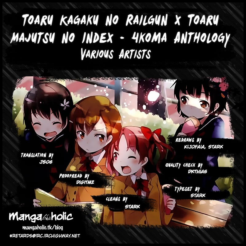4-koma Koushiki Anthology - Toaru Kagaku no Railgun x Toaru Majutsu no Index Chapter 13 page 2 - Chapter 13: Go! Items