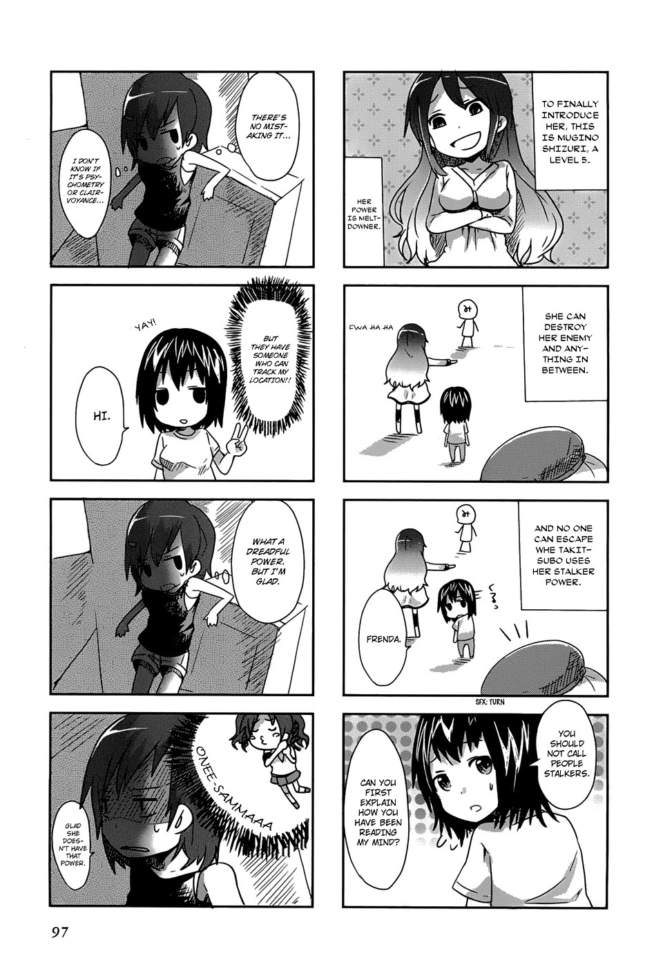 4-koma Koushiki Anthology - Toaru Kagaku no Railgun x Toaru Majutsu no Index Chapter 13 page 8 - Chapter 13: Go! Items