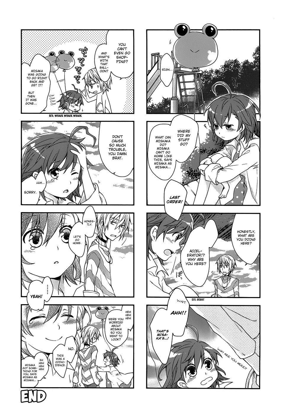 4-koma Koushiki Anthology - Toaru Kagaku no Railgun x Toaru Majutsu no Index Chapter 15 page 10 - Chapter 15: Scramble
