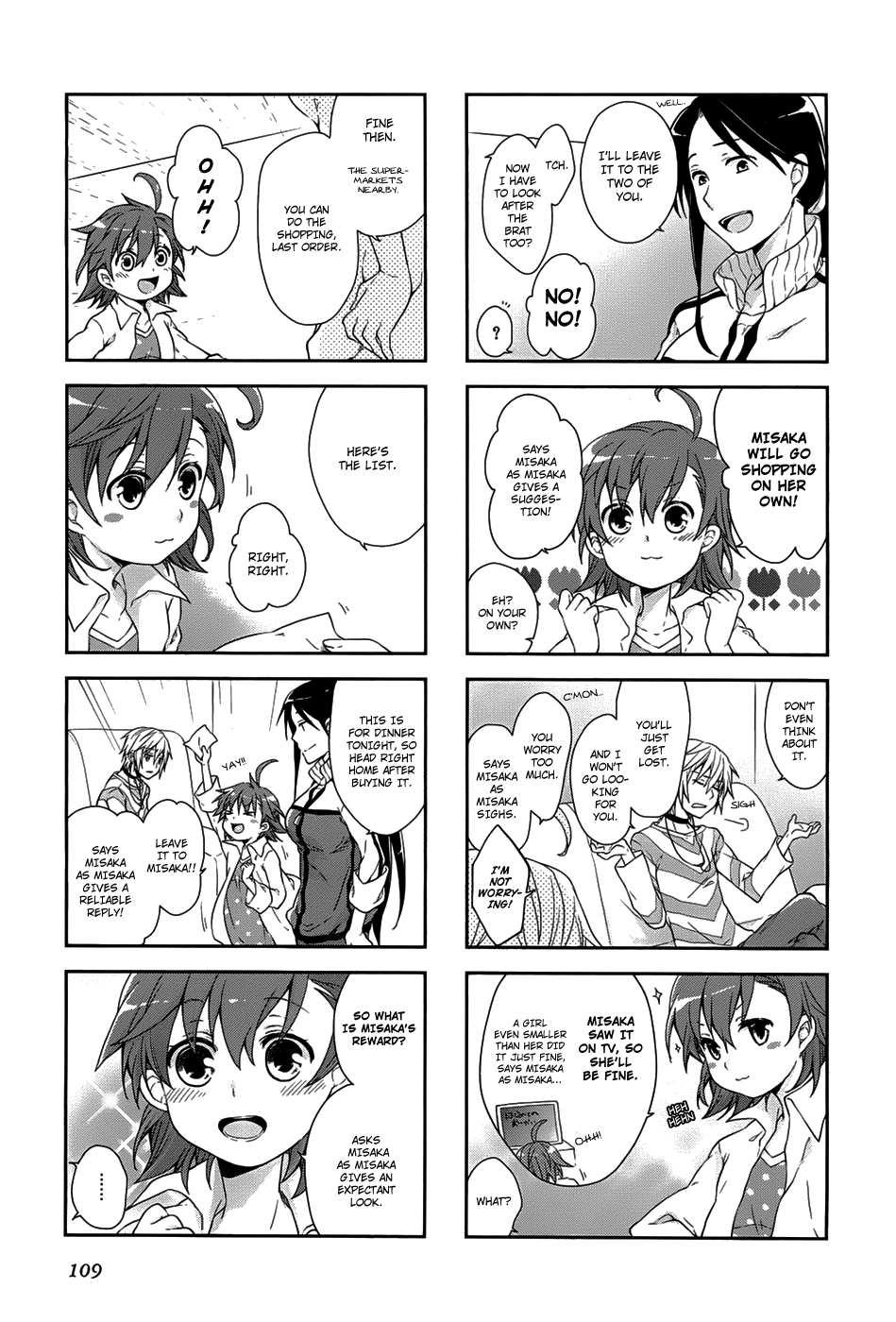 4-koma Koushiki Anthology - Toaru Kagaku no Railgun x Toaru Majutsu no Index Chapter 15 page 4 - Chapter 15: Scramble