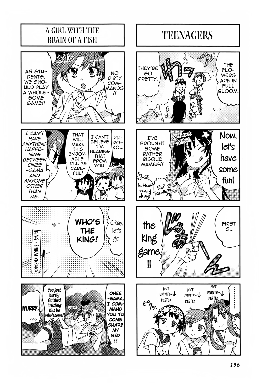 4-koma Koushiki Anthology - Toaru Kagaku no Railgun x Toaru Majutsu no Index Chapter 19 page 4 - Chapter 19: The Common Lady's Blue Spring