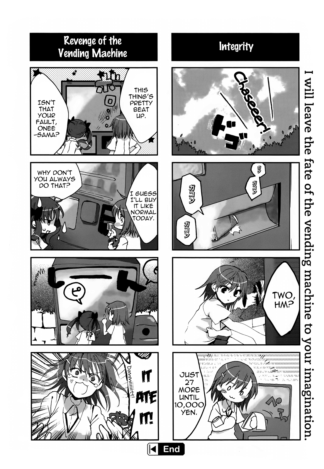 4-koma Koushiki Anthology - Toaru Kagaku no Railgun x Toaru Majutsu no Index Chapter 23 page 8 - Chapter 23: Geko Love