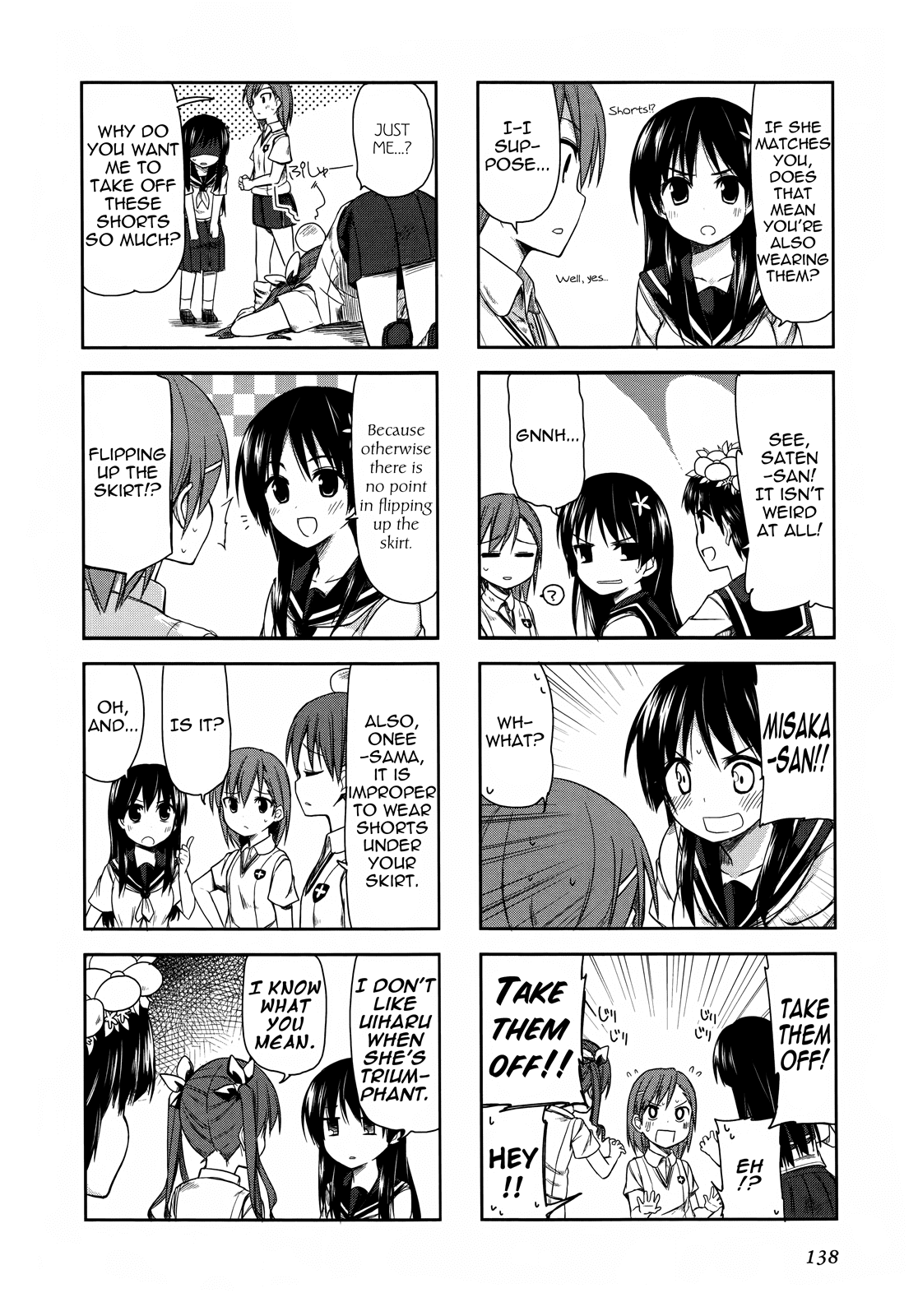 4-koma Koushiki Anthology - Toaru Kagaku no Railgun x Toaru Majutsu no Index Chapter 24 page 4 - Chapter 24: Uiharu's Challenge