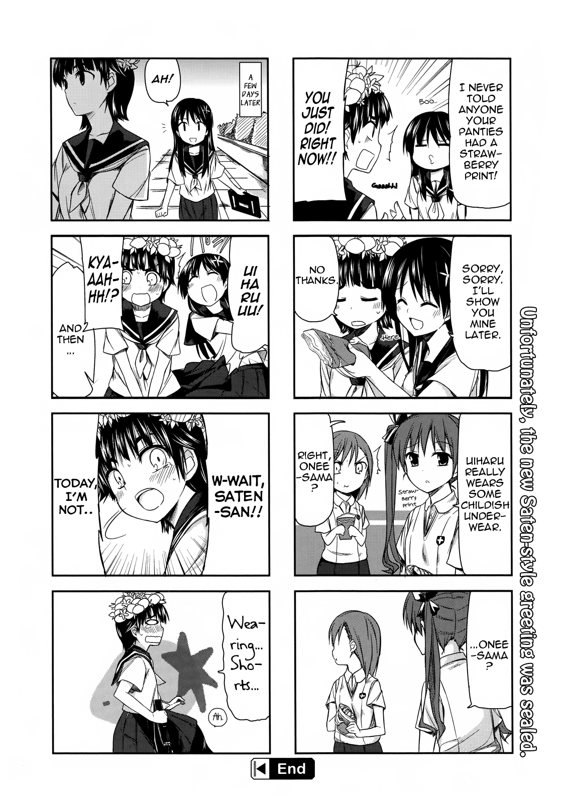 4-koma Koushiki Anthology - Toaru Kagaku no Railgun x Toaru Majutsu no Index Chapter 24 page 8 - Chapter 24: Uiharu's Challenge