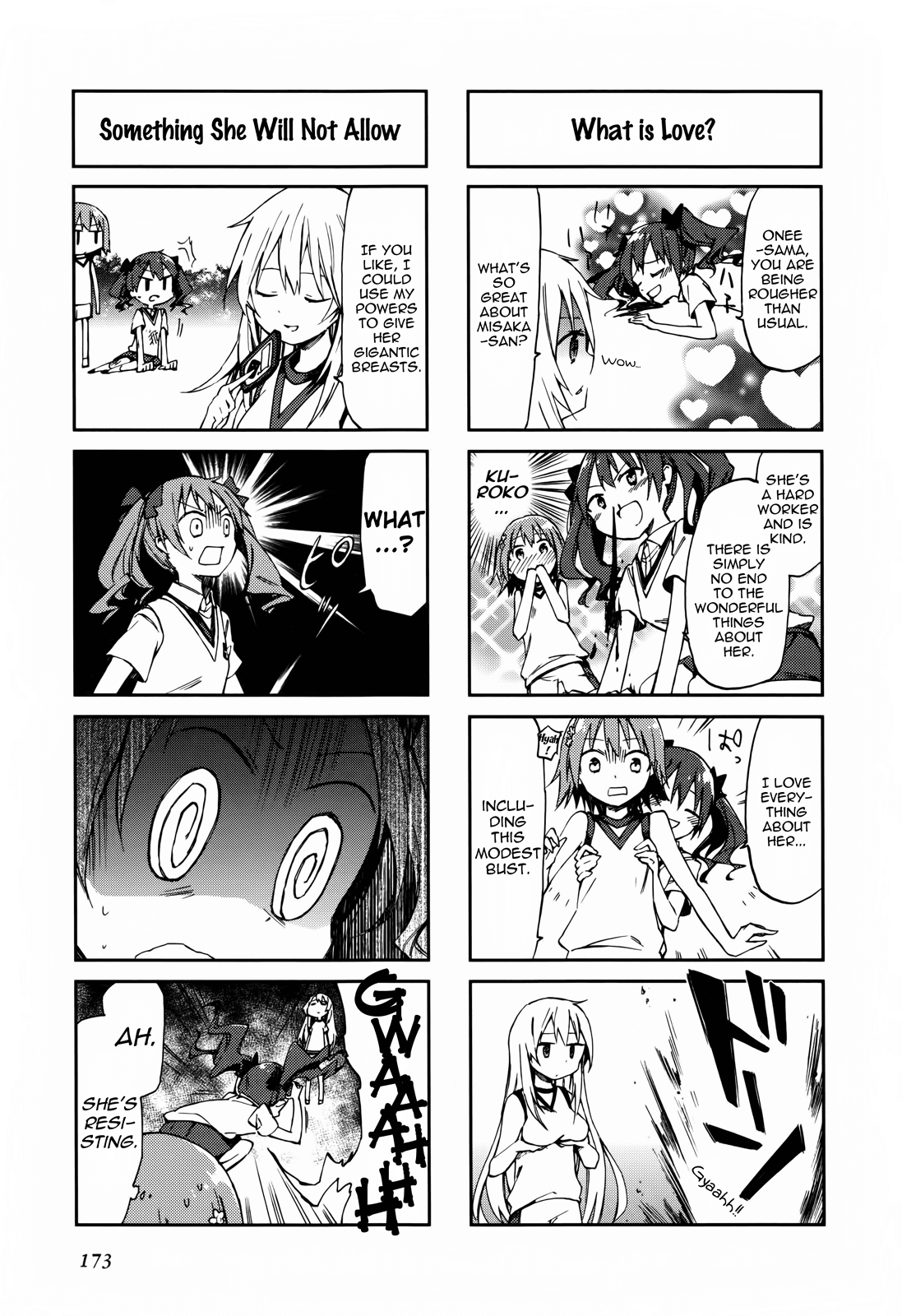 4-koma Koushiki Anthology - Toaru Kagaku no Railgun x Toaru Majutsu no Index Chapter 26 page 5 - Chapter 26: Frog-Out