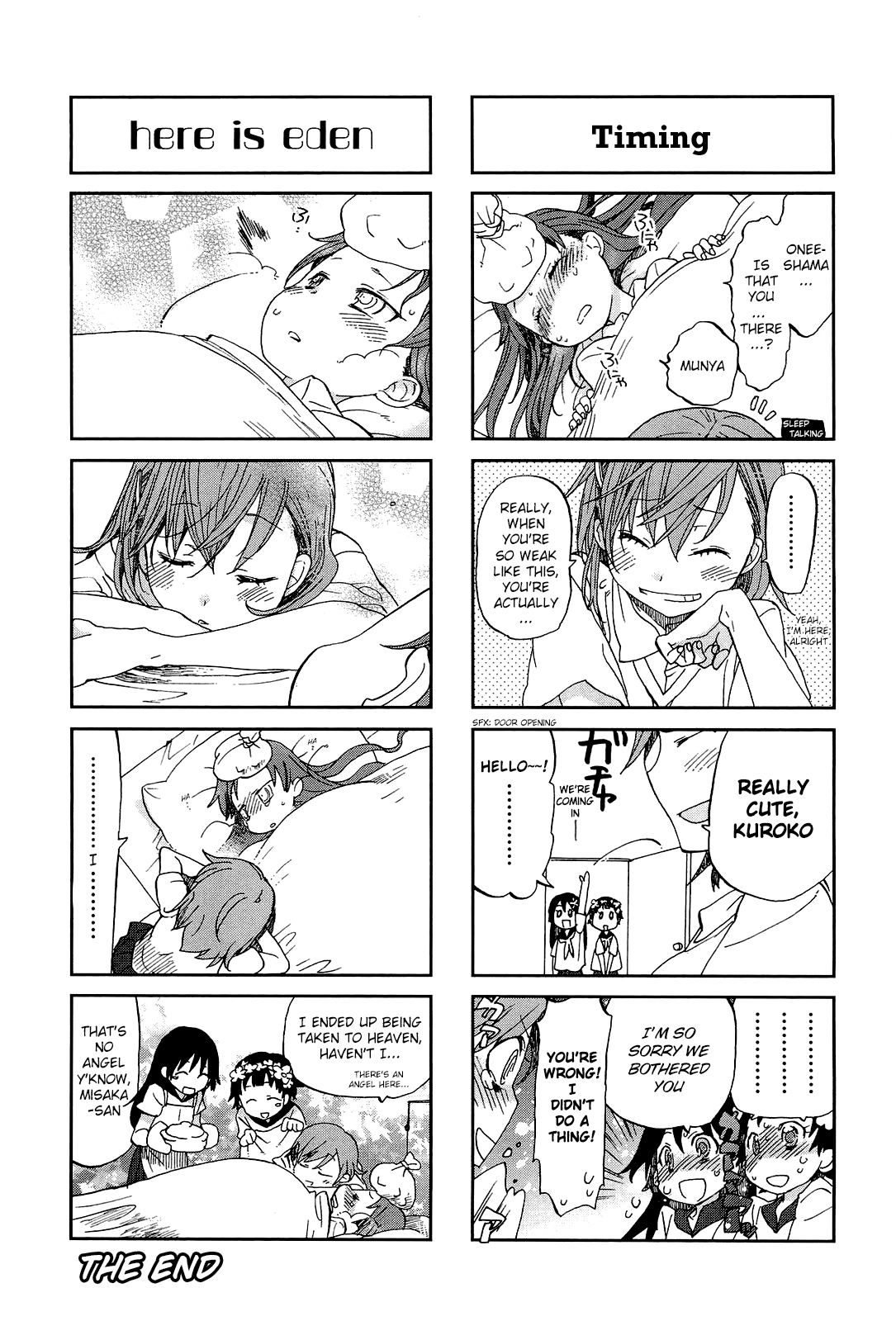 4-koma Koushiki Anthology - Toaru Kagaku no Railgun x Toaru Majutsu no Index Chapter 3 page 9 - Chapter 3: The One-Way Ticket of Next-Door Eden
