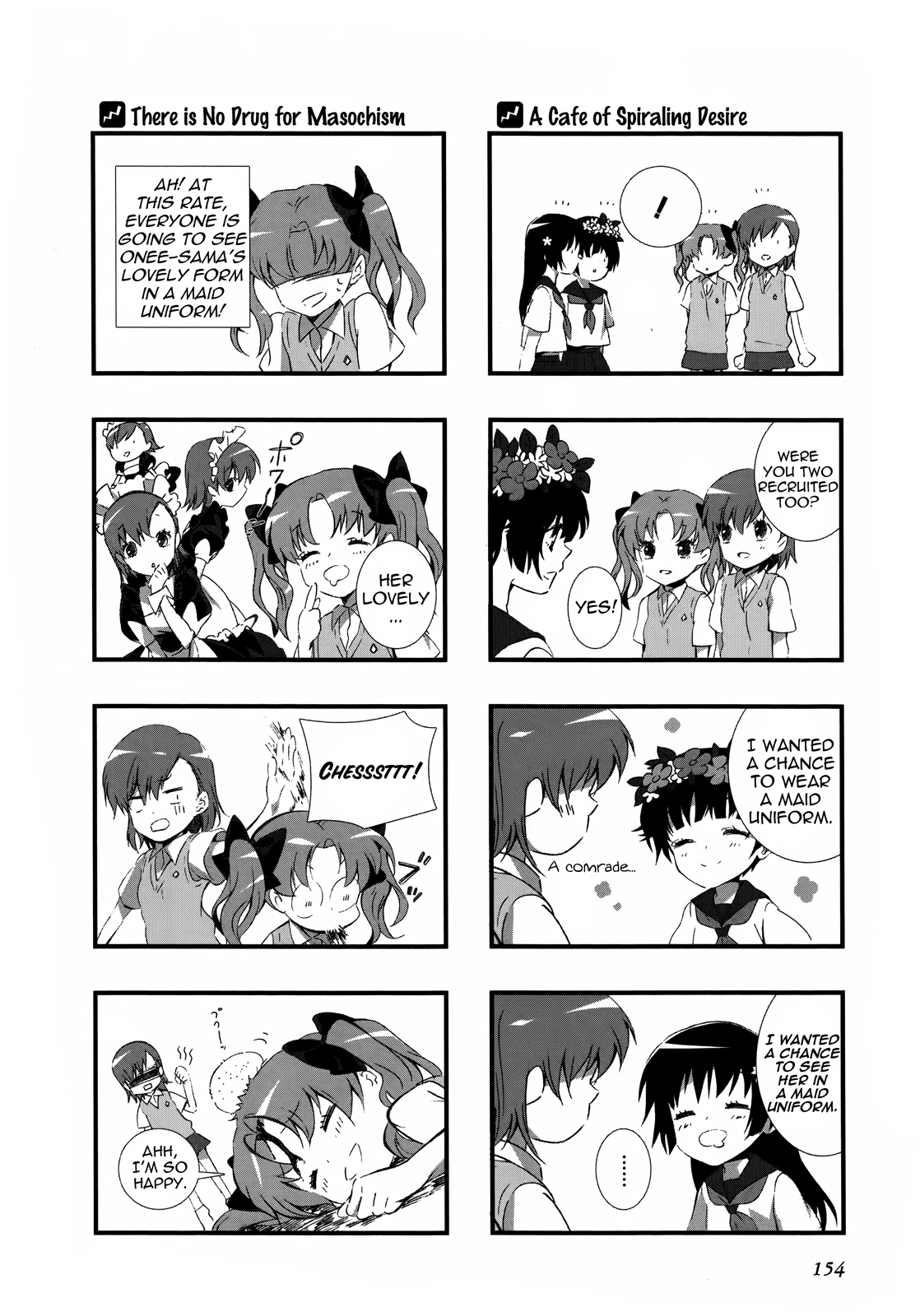 4-koma Koushiki Anthology - Toaru Kagaku no Railgun x Toaru Majutsu no Index Chapter 8 page 4 - Chapter 8: A Certain Temp. Maid Cafe