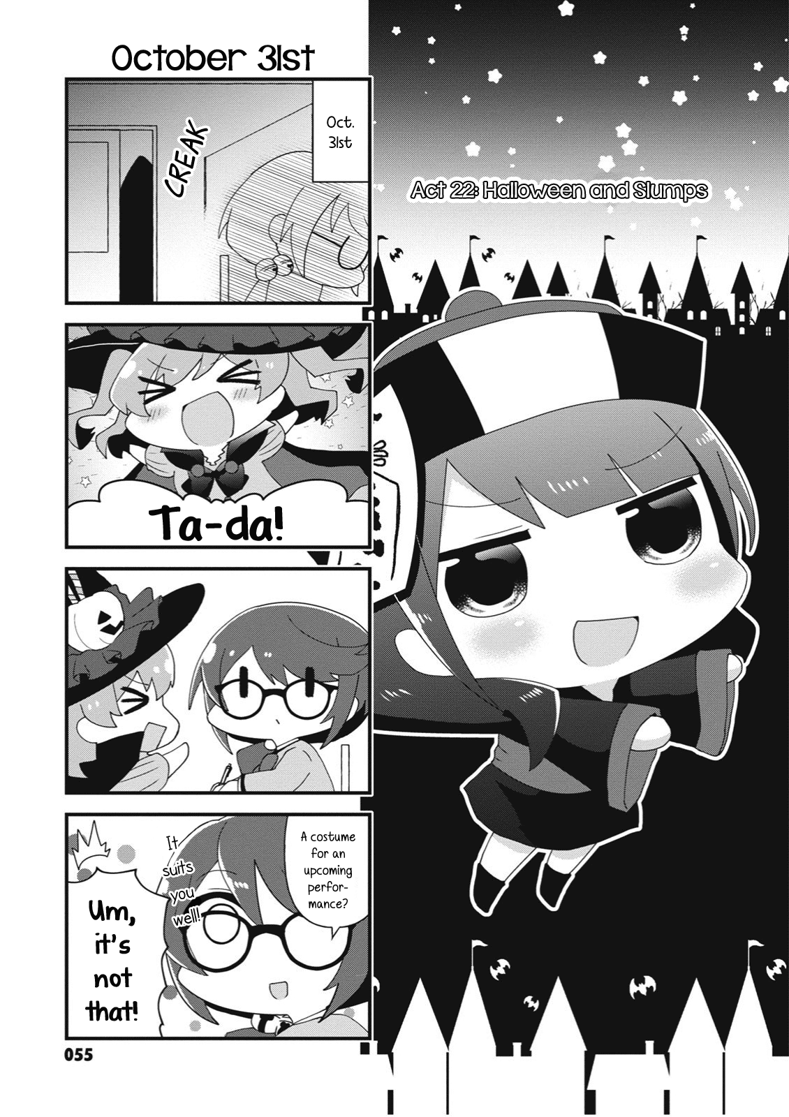 4-Koma Starlight Chapter 22 page 1 - Chapter 22: Halloween and Slumps