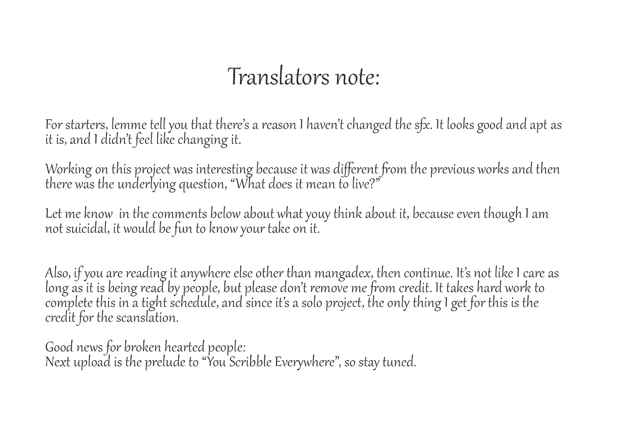 4P short stories Chapter 4 page 5 - Chapter 4: A boy who doesn't understand the meaning of life