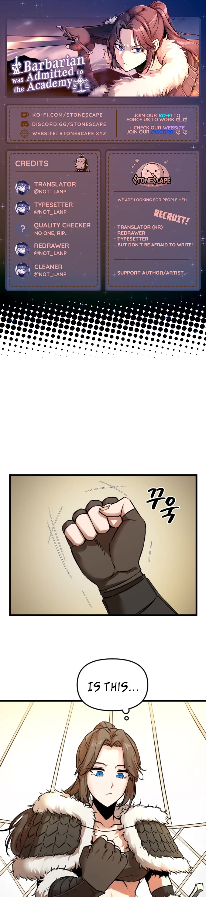 A Barbarian Was Admitted to the Academy Chapter 2 page 1 - Chapter 2