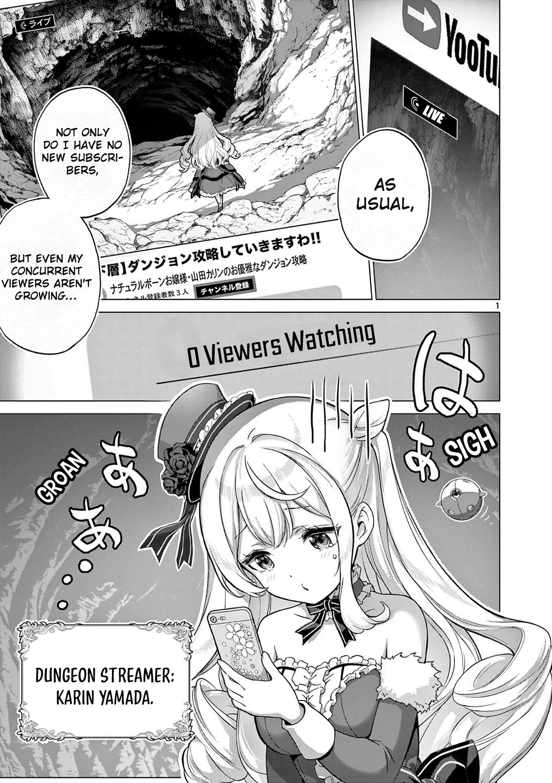 A Bottom-Tier Ojousama Dungeon Streamer Beats Up a Nuisance Streamer, Goes Viral, and Becomes a Legend?! Chapter 1 page 2 - Chapter 1