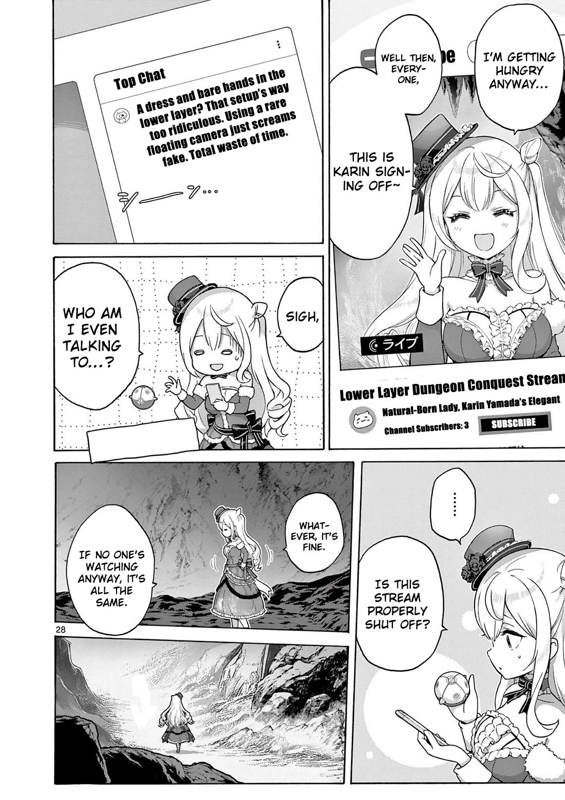 A Bottom-Tier Ojousama Dungeon Streamer Beats Up a Nuisance Streamer, Goes Viral, and Becomes a Legend?! Chapter 1 page 27 - Chapter 1