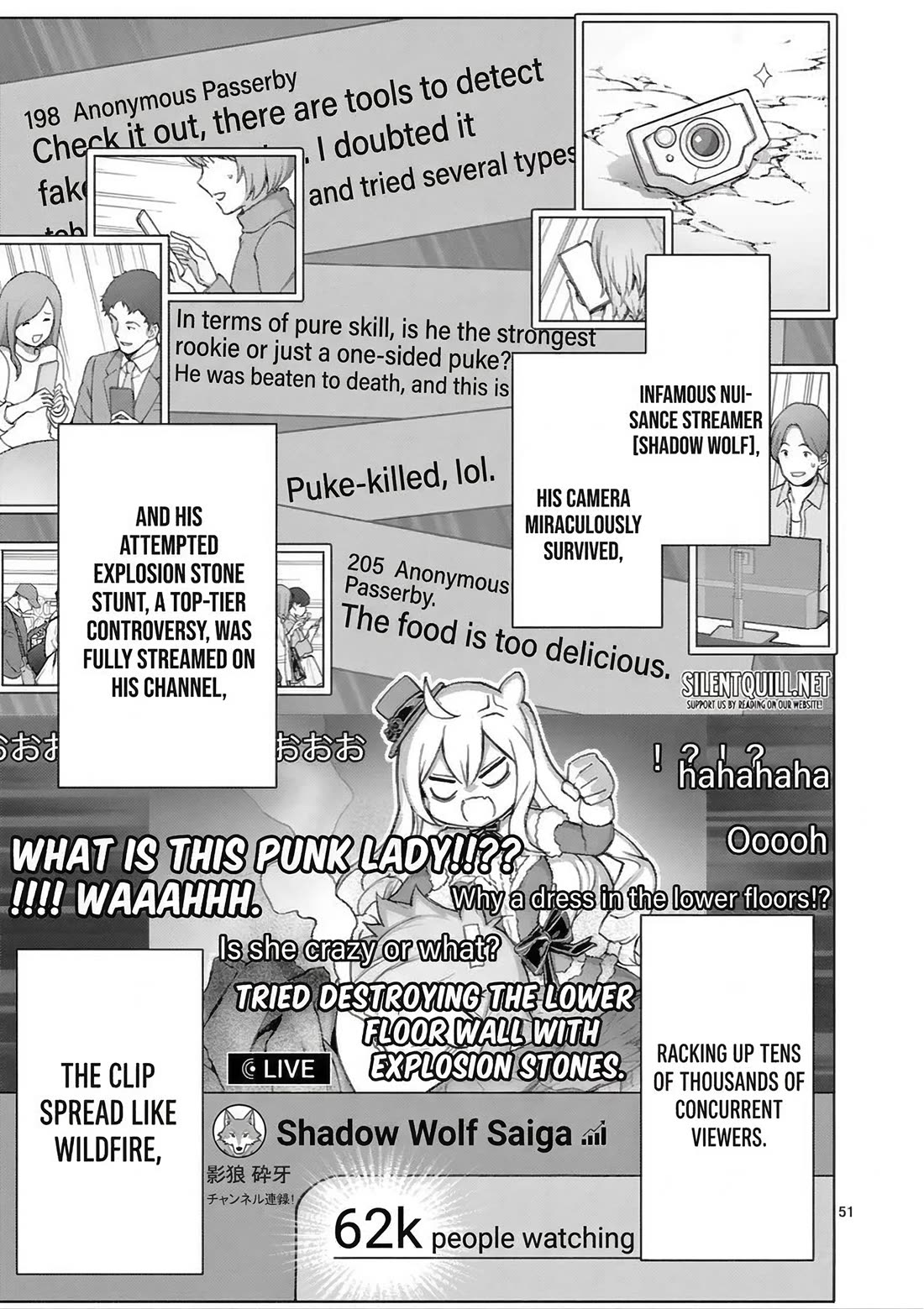 A Bottom-Tier Ojousama Dungeon Streamer Beats Up a Nuisance Streamer, Goes Viral, and Becomes a Legend?! Chapter 1 page 49 - Chapter 1