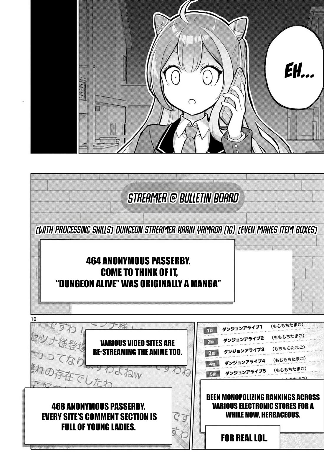 A Bottom-Tier Ojousama Dungeon Streamer Beats Up a Nuisance Streamer, Goes Viral, and Becomes a Legend?! Chapter 13 page 11 - Chapter 13