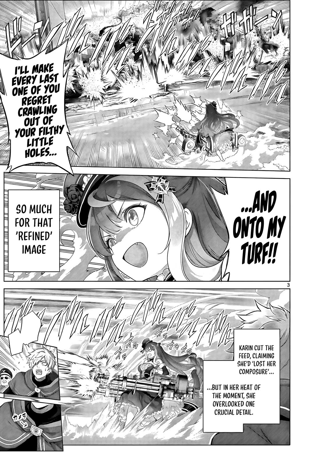 A Bottom-Tier Ojousama Dungeon Streamer Beats Up a Nuisance Streamer, Goes Viral, and Becomes a Legend?! Chapter 20 page 4 - Chapter 20: The Kaiju Showdown and Stylistic Beauty - Part 1