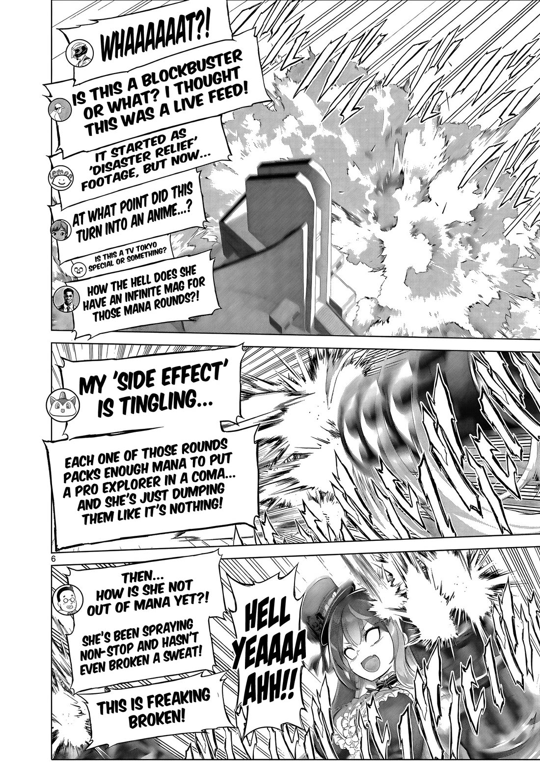 A Bottom-Tier Ojousama Dungeon Streamer Beats Up a Nuisance Streamer, Goes Viral, and Becomes a Legend?! Chapter 20 page 7 - Chapter 20: The Kaiju Showdown and Stylistic Beauty - Part 1