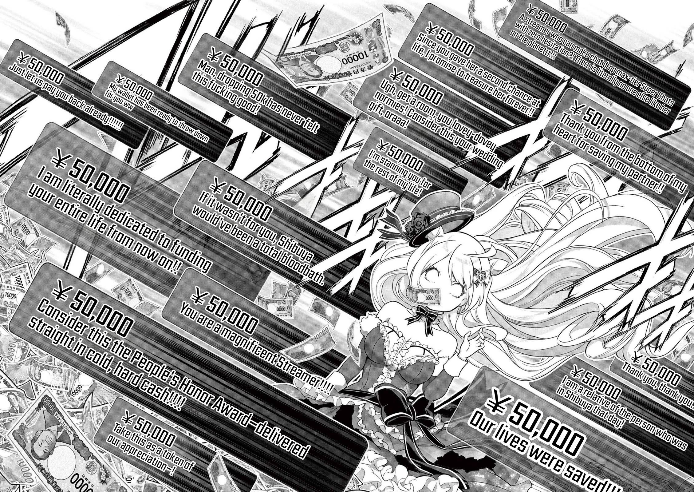 A Bottom-Tier Ojousama Dungeon Streamer Beats Up a Nuisance Streamer, Goes Viral, and Becomes a Legend?! Chapter 23 page 5 - Chapter 23: The 300-Million-Yen Woman and Suspicious Shuffles