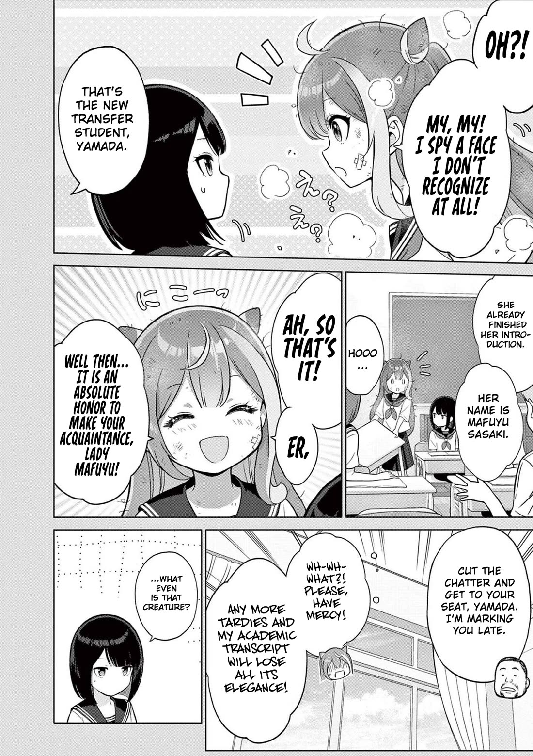 A Bottom-Tier Ojousama Dungeon Streamer Beats Up a Nuisance Streamer, Goes Viral, and Becomes a Legend?! Chapter 24 page 7 - Chapter 24: Mafuyu and Karin's First Contact - Part 1