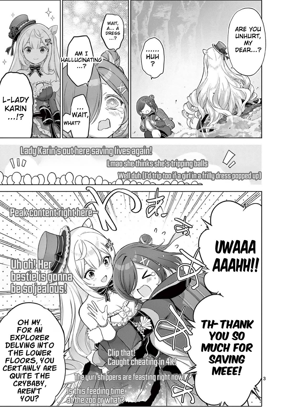 A Bottom-Tier Ojousama Dungeon Streamer Beats Up a Nuisance Streamer, Goes Viral, and Becomes a Legend?! Chapter 27 page 4 - Chapter 27: Anomaly in the Lower Layers