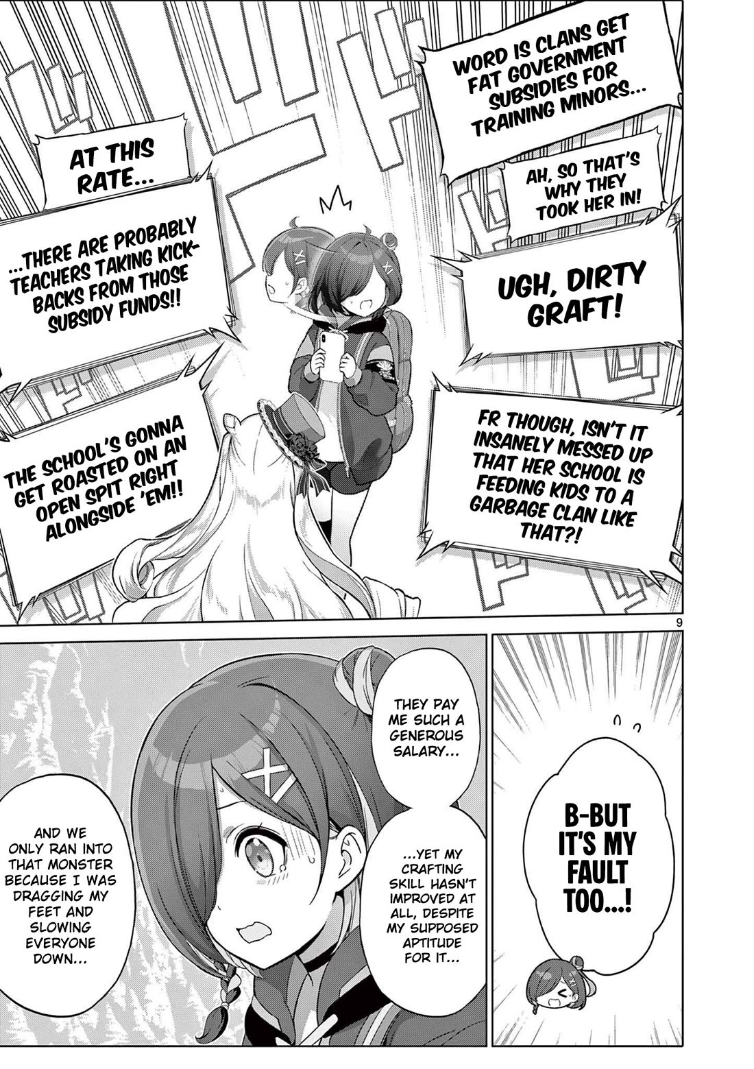 A Bottom-Tier Ojousama Dungeon Streamer Beats Up a Nuisance Streamer, Goes Viral, and Becomes a Legend?! Chapter 28 page 10 - Chapter 28: The Black Clan and the Power-Type Ojou-Sama