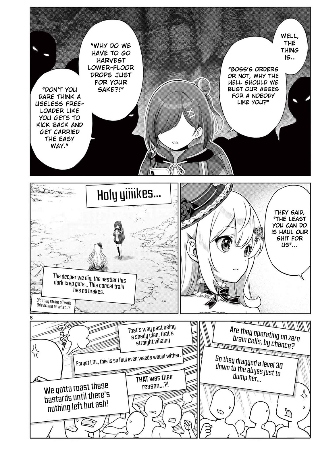 A Bottom-Tier Ojousama Dungeon Streamer Beats Up a Nuisance Streamer, Goes Viral, and Becomes a Legend?! Chapter 28 page 9 - Chapter 28: The Black Clan and the Power-Type Ojou-Sama