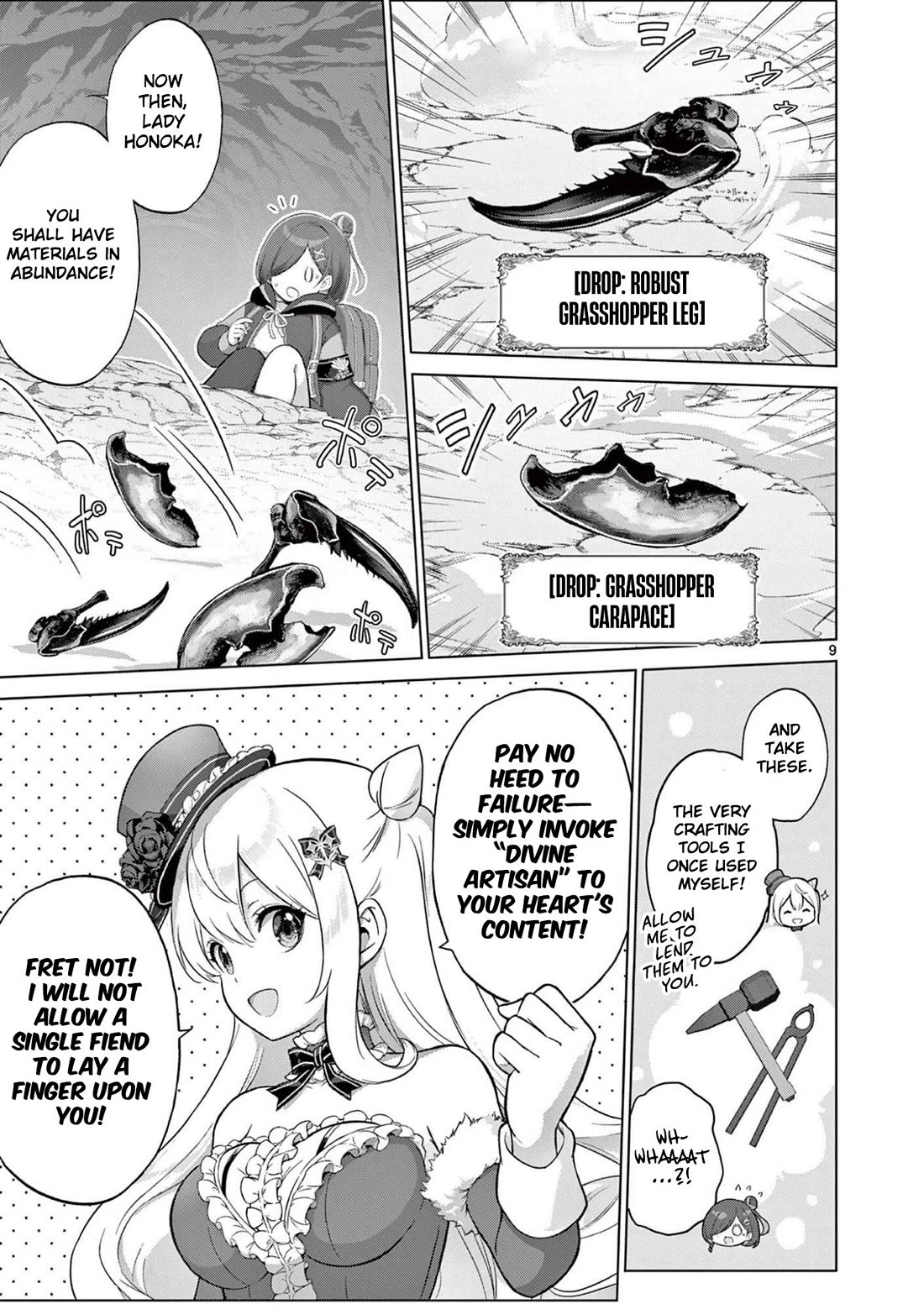 A Bottom-Tier Ojousama Dungeon Streamer Beats Up a Nuisance Streamer, Goes Viral, and Becomes a Legend?! Chapter 29 page 10 - Chapter 29: Lady Karin's "Divine Artisan" Boot Camp on the Lower Floors