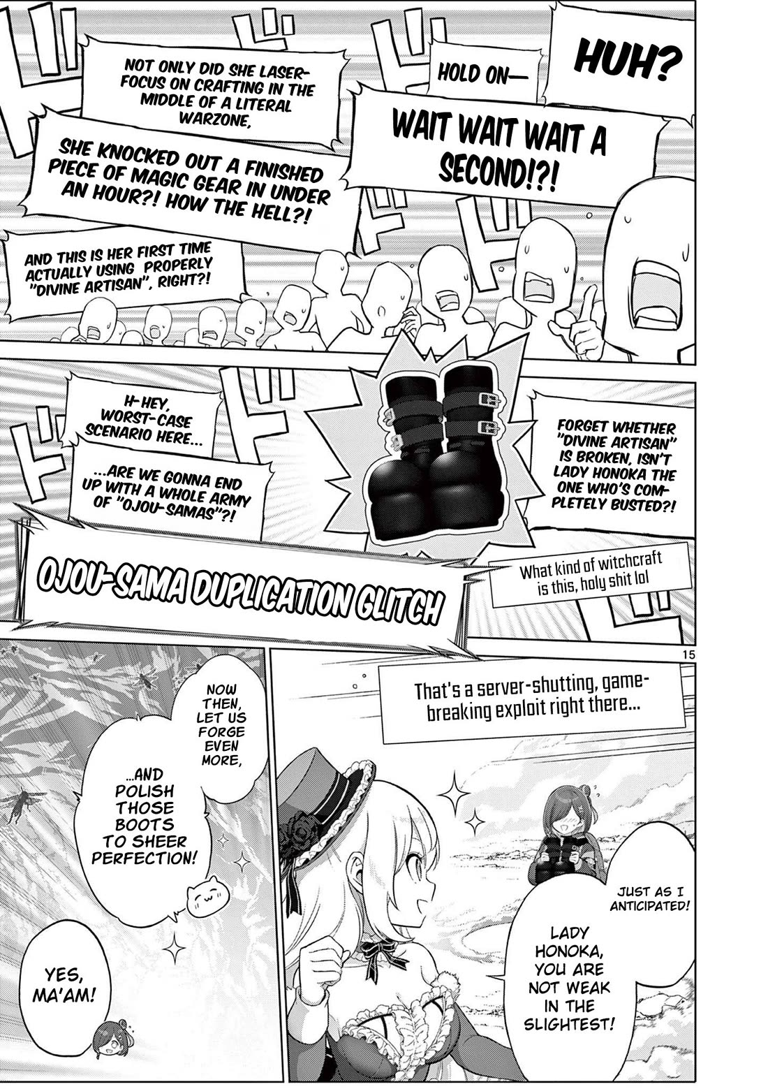 A Bottom-Tier Ojousama Dungeon Streamer Beats Up a Nuisance Streamer, Goes Viral, and Becomes a Legend?! Chapter 29 page 16 - Chapter 29: Lady Karin's "Divine Artisan" Boot Camp on the Lower Floors