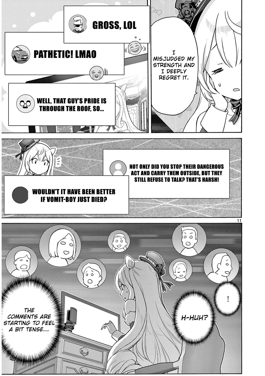 A Bottom-Tier Ojousama Dungeon Streamer Beats Up a Nuisance Streamer, Goes Viral, and Becomes a Legend?! Chapter 3 page 11 - Chapter 3