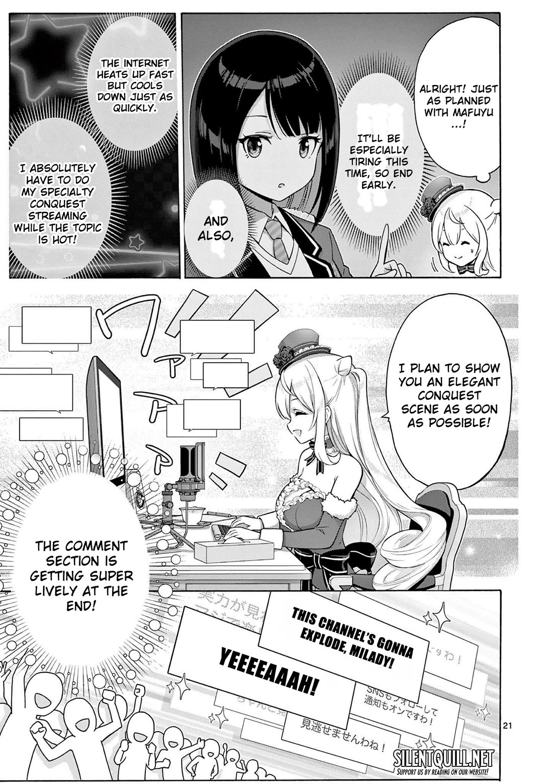A Bottom-Tier Ojousama Dungeon Streamer Beats Up a Nuisance Streamer, Goes Viral, and Becomes a Legend?! Chapter 3 page 21 - Chapter 3