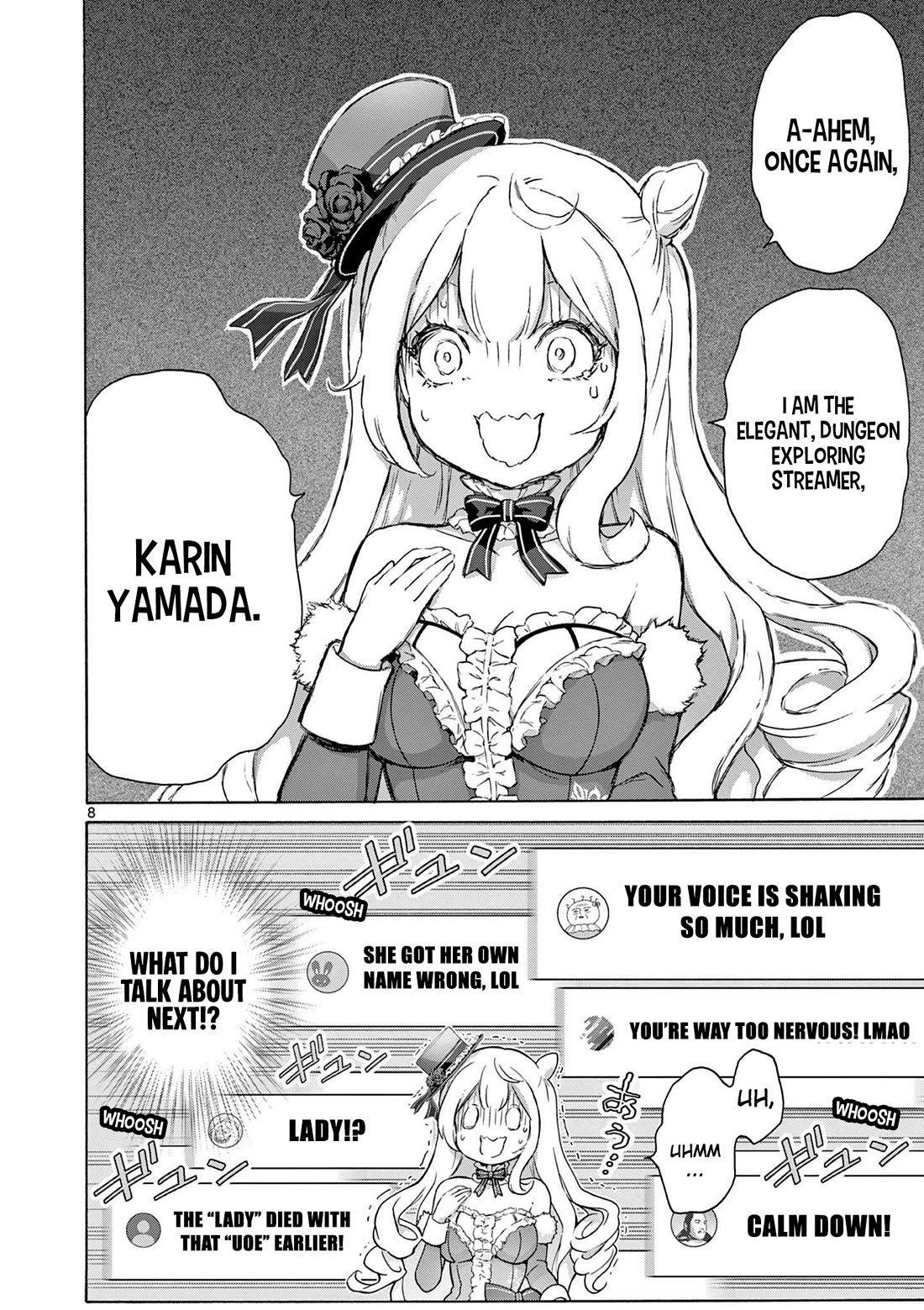A Bottom-Tier Ojousama Dungeon Streamer Beats Up a Nuisance Streamer, Goes Viral, and Becomes a Legend?! Chapter 3 page 8 - Chapter 3
