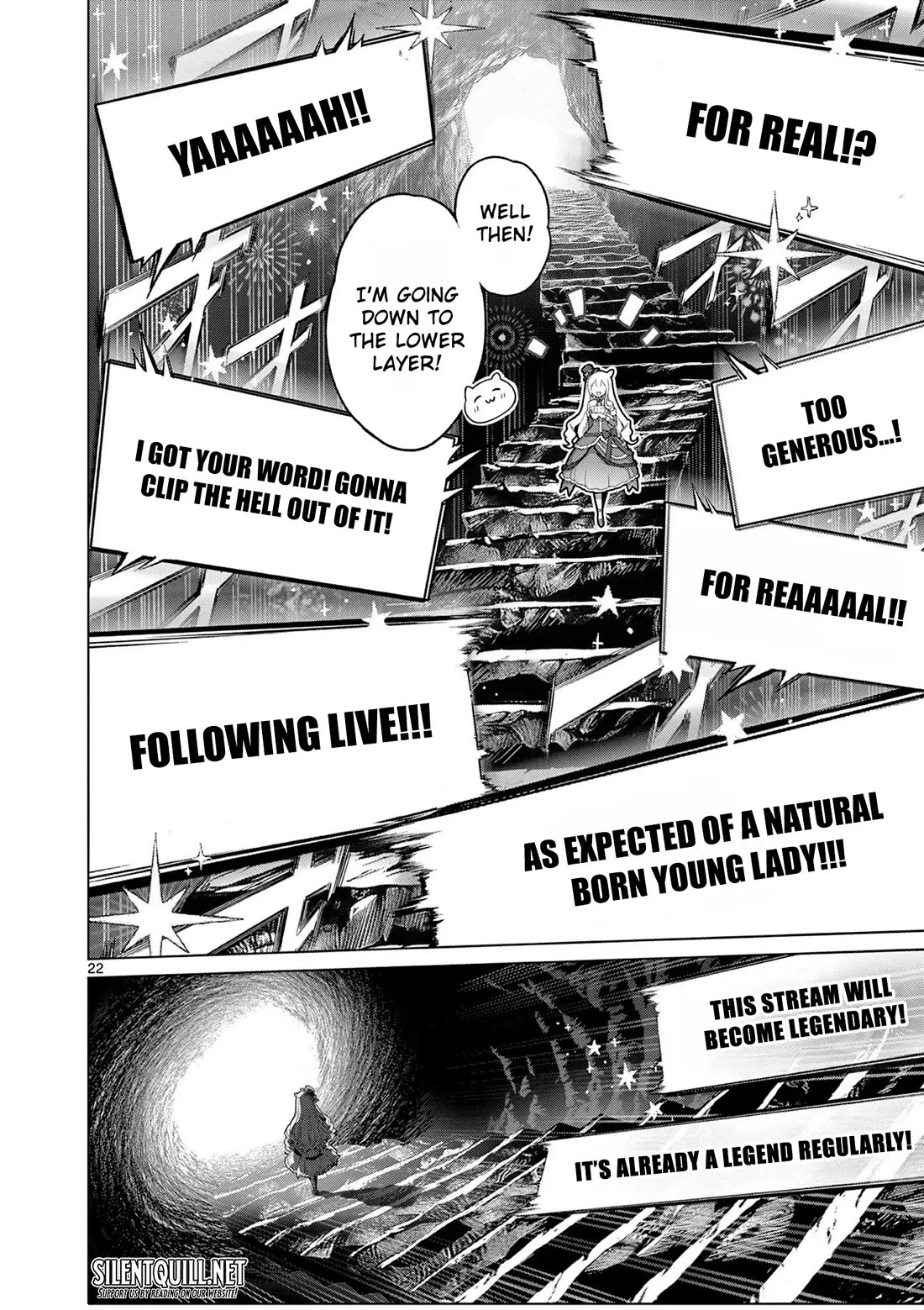 A Bottom-Tier Ojousama Dungeon Streamer Beats Up a Nuisance Streamer, Goes Viral, and Becomes a Legend?! Chapter 5 page 22 - Chapter 5