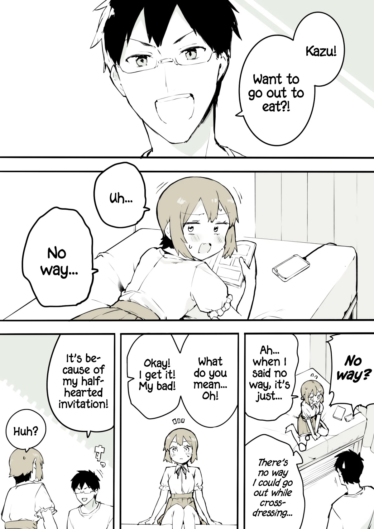 A Boy That Can't Stop Crossdressing Chapter 5 page 1 - Chapter 5: A Crossdressing Boy Decides to Go Out