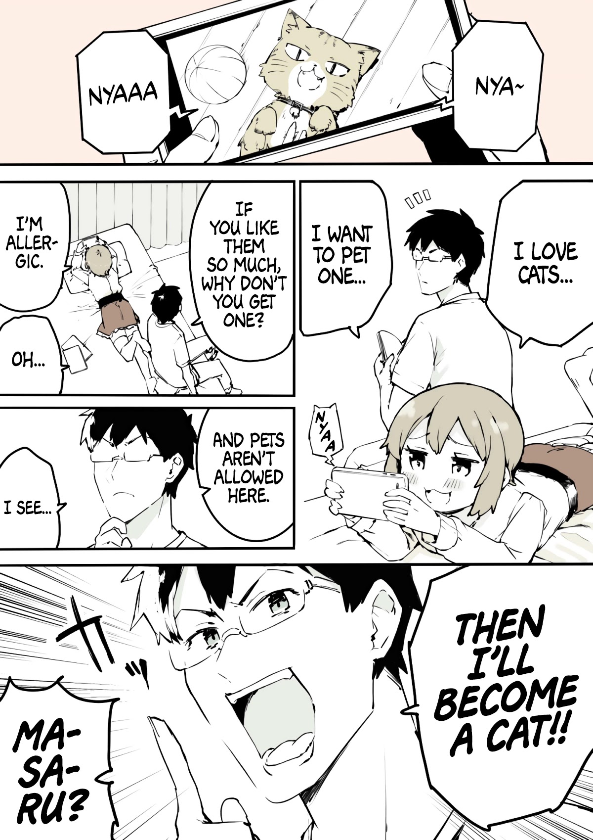 A Boy That Can't Stop Crossdressing Chapter 7 page 1 - Chapter 7: A Crossdressing Boy Becomes a Cat