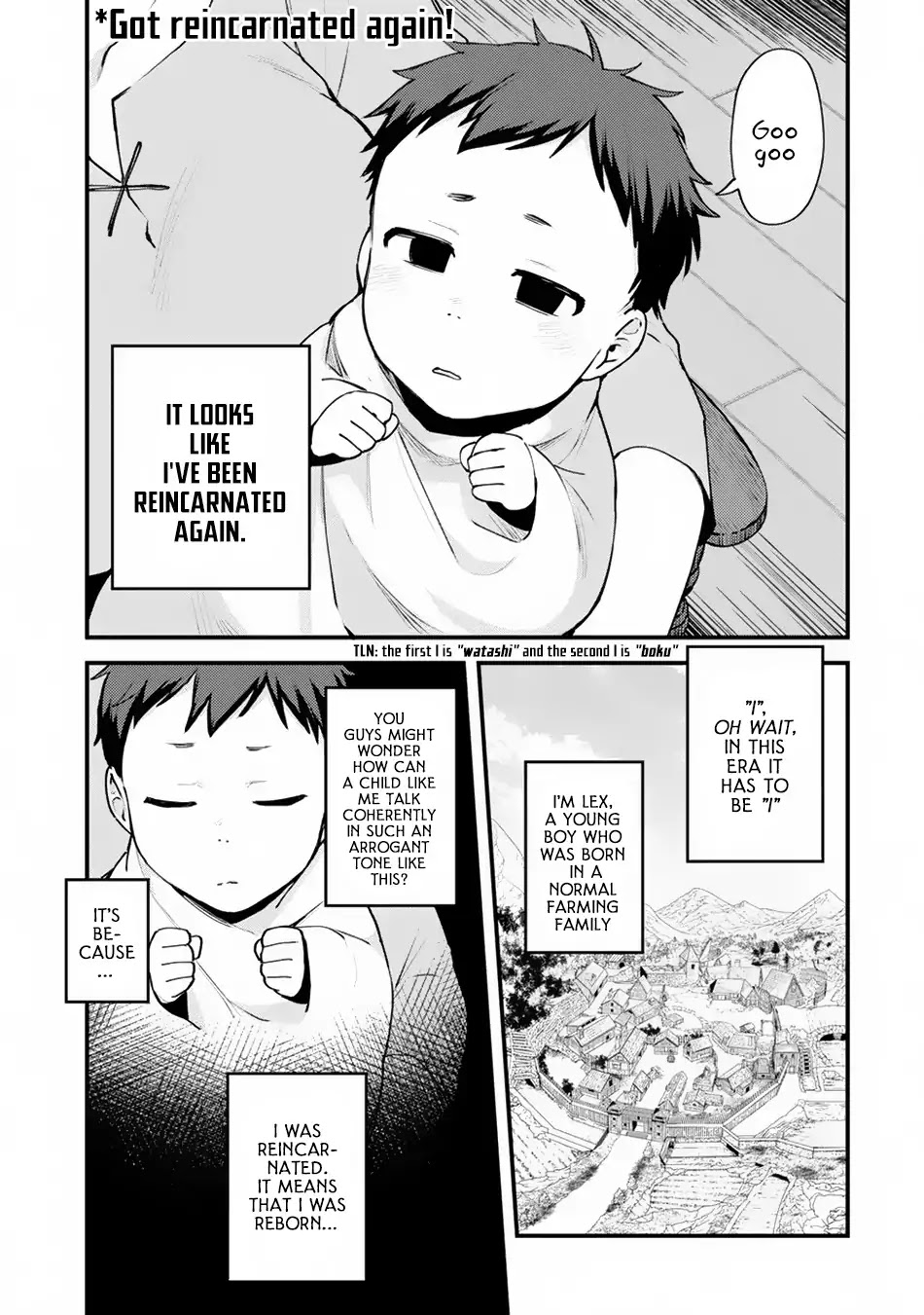 A Boy Who Has Been Reincarnated Twice Spends Peacefully as an S-Rank Adventurer, ~ I who was a Sage and a Hero of Previous World, Will Live in Peacefullness in the Next World~ Chapter 1 page 2 - Chapter 1: I'm Reincarnated, Again