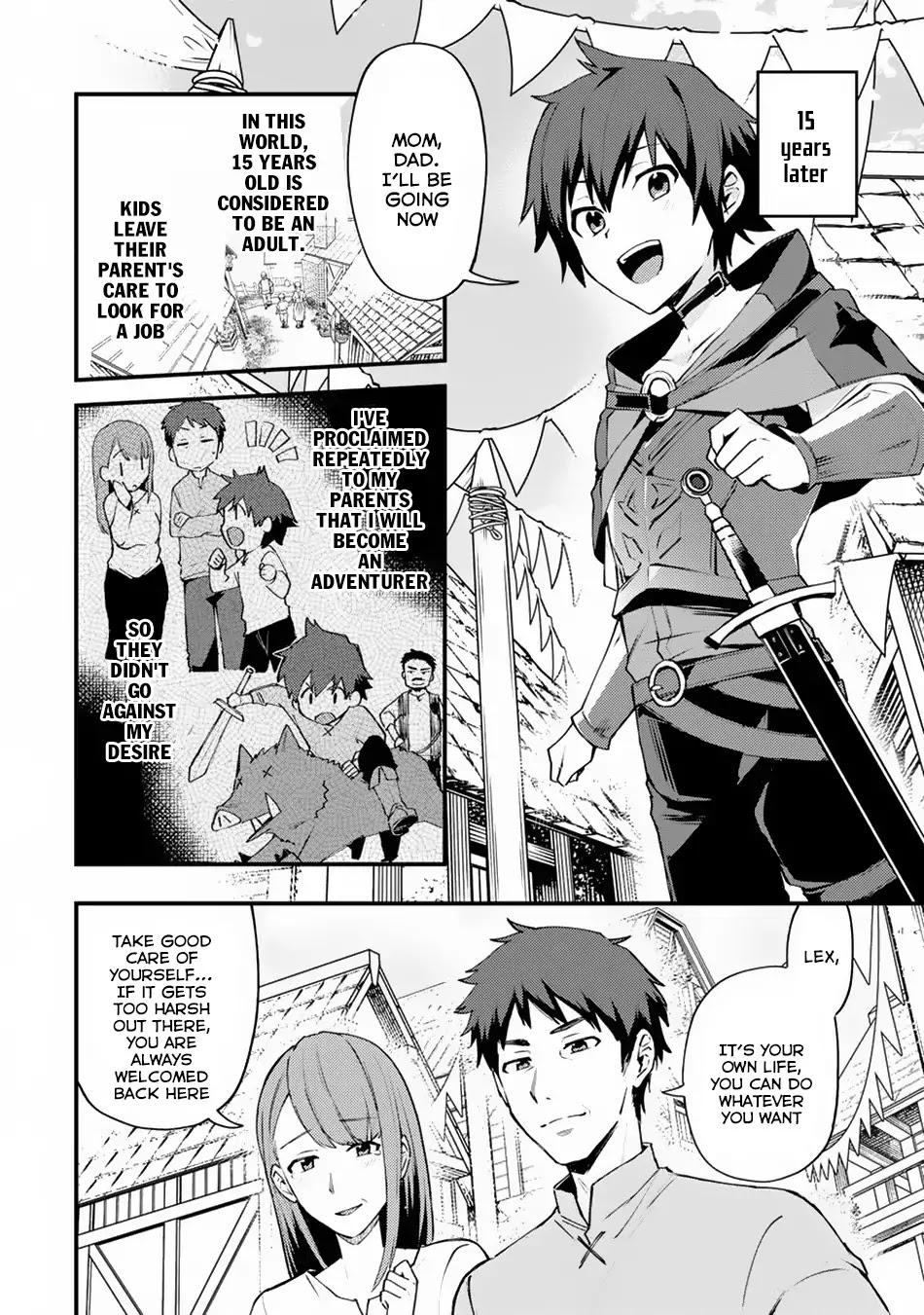 A Boy Who Has Been Reincarnated Twice Spends Peacefully as an S-Rank Adventurer, ~ I who was a Sage and a Hero of Previous World, Will Live in Peacefullness in the Next World~ Chapter 1 page 6 - Chapter 1: I'm Reincarnated, Again