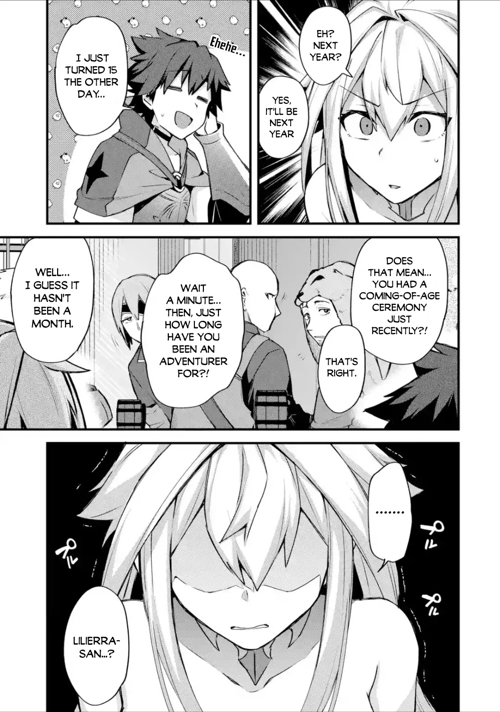 A Boy Who Has Been Reincarnated Twice Spends Peacefully as an S-Rank Adventurer, ~ I who was a Sage and a Hero of Previous World, Will Live in Peacefullness in the Next World~ Chapter 15 page 22 - Chapter 15: A new encounter and the newcomer's baptism