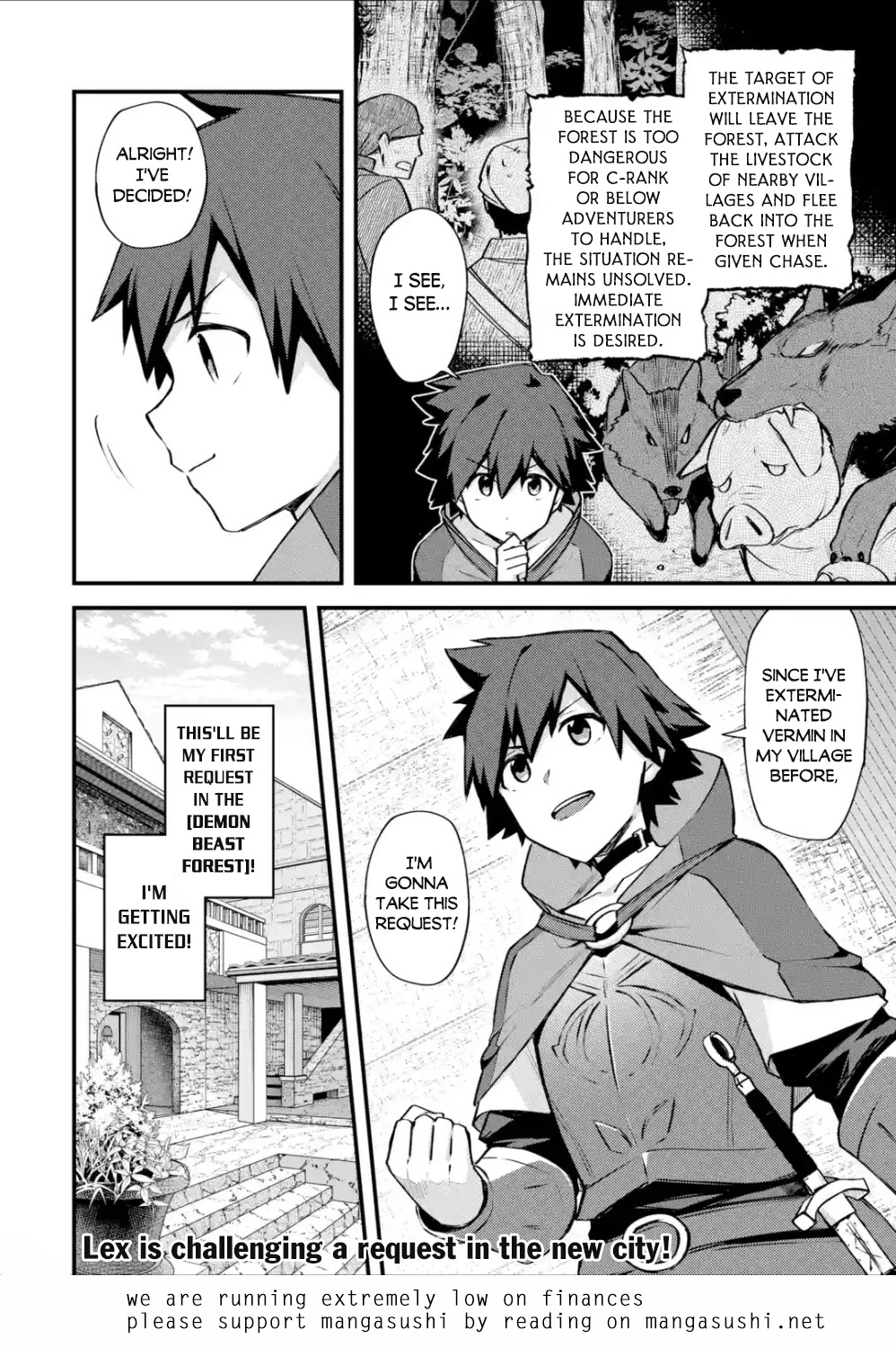 A Boy Who Has Been Reincarnated Twice Spends Peacefully as an S-Rank Adventurer, ~ I who was a Sage and a Hero of Previous World, Will Live in Peacefullness in the Next World~ Chapter 16 page 34 - Chapter 16: The newcomer's baptism and a new request