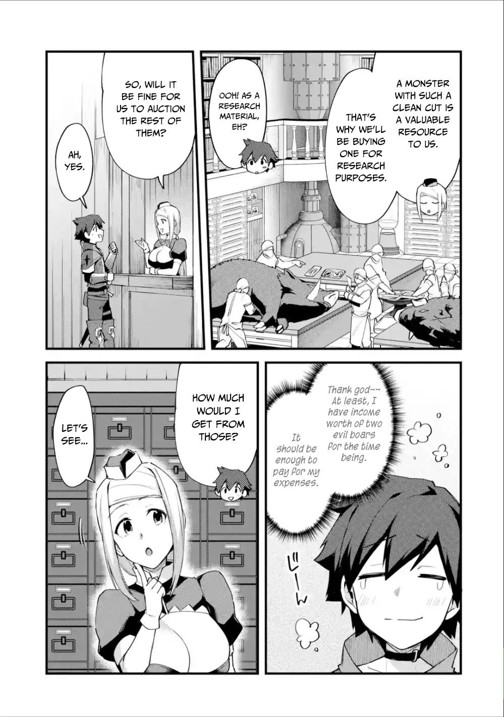 A Boy Who Has Been Reincarnated Twice Spends Peacefully as an S-Rank Adventurer, ~ I who was a Sage and a Hero of Previous World, Will Live in Peacefullness in the Next World~ Chapter 5 page 14 - Chapter 5: First Income and Promotion
