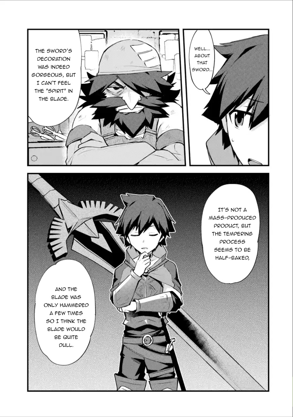 A Boy Who Has Been Reincarnated Twice Spends Peacefully as an S-Rank Adventurer, ~ I who was a Sage and a Hero of Previous World, Will Live in Peacefullness in the Next World~ Chapter 7 page 12 - Chapter 7: The Dwarf and The Dull Sword