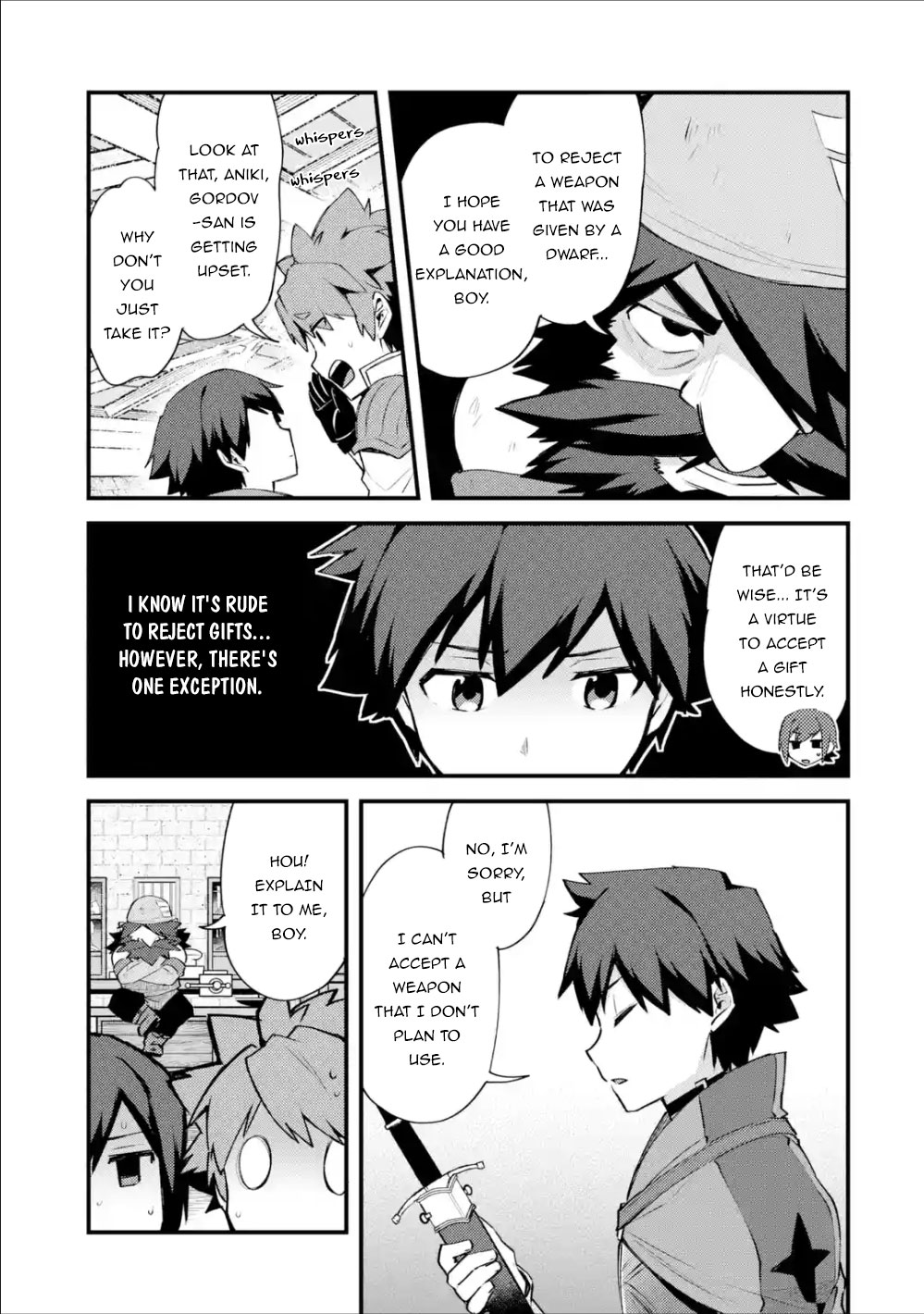 A Boy Who Has Been Reincarnated Twice Spends Peacefully as an S-Rank Adventurer, ~ I who was a Sage and a Hero of Previous World, Will Live in Peacefullness in the Next World~ Chapter 7 page 24 - Chapter 7: The Dwarf and The Dull Sword