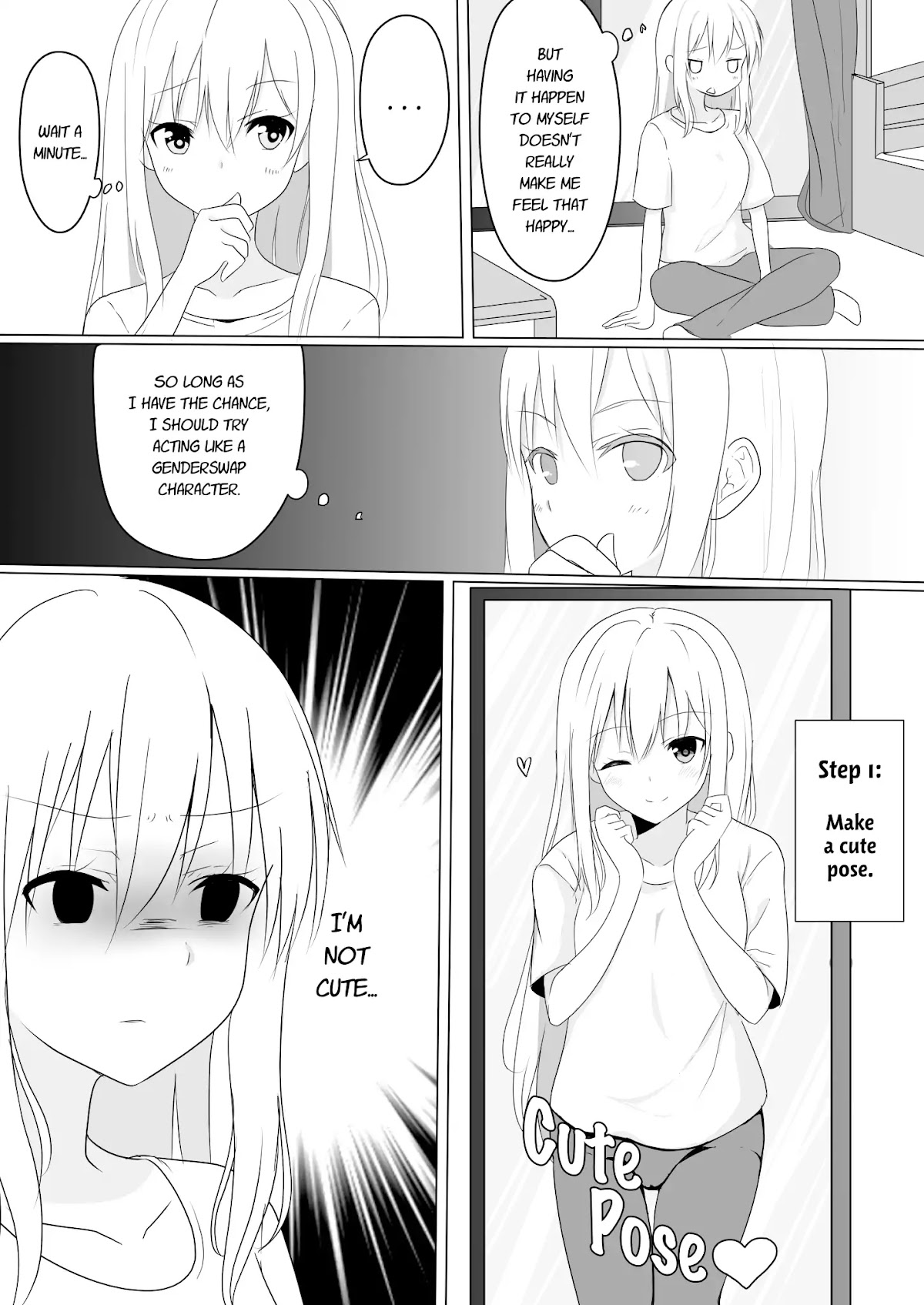 A Boy who Loves Genderswap got Genderswapped so He acts out His Ideal Genderswap Girl Chapter 1 page 3 - Chapter 1